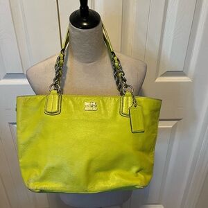 Coach Yellow Leather Tote Bag